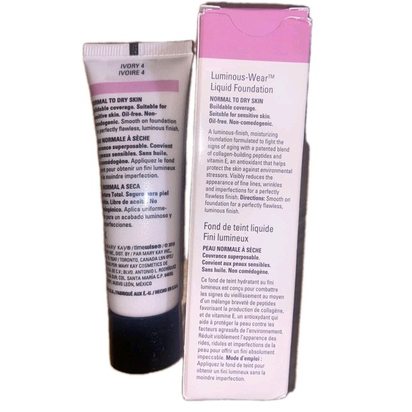 MARY KAY Timewise Luminous Wear Liquid Foundation 038699 Ivory 4 NIB - Picture 3 of 4